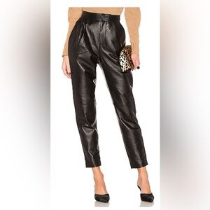 L'Academie The Bisous 100% Black Leather Pants. Brand New with tags. Size small